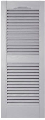 010140039030 15 X 39 In. Louvered Vinyl Louvered Shutter Pair