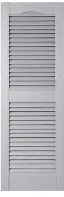 010140043030 15 X 43 In. Paintable Vinyl Louvered Shutter, Pack Of 2