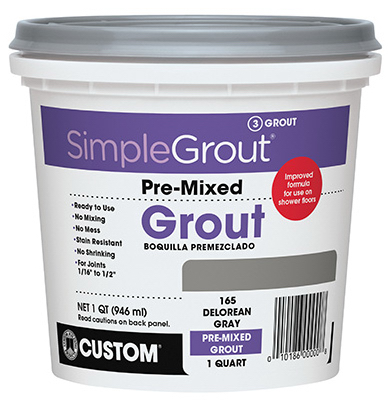 Building Products Pmg09qt Quart Pre-mixed Grout, Natural Gray