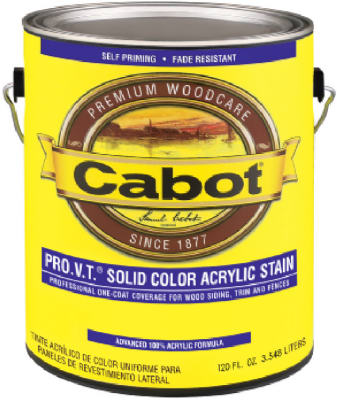 Cabot Samuel 0808-05 Pro.v.t, Qt, Medium Base, Solid Exterior 100 Percent Acrylic Solid Siding Stain