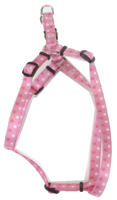 66445 A Pdt24 .63 In. Adjustable Fashion Harness, Pink Dot Pattern