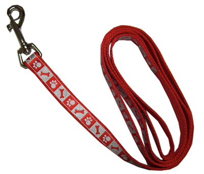 46984 B Rps04 1 In. Nylon Reflective Leash, Red