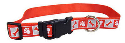 46981 A Rsp26 1 In. Reflective Adjustable Collar, Adjusts 18-26 In. - Red