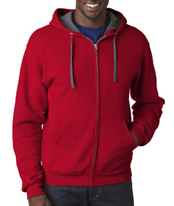 UPC 885306339180 product image for FOL SF73 Adult Sofspun Full-Zip Hooded Sweatshirt - Fiery Red Large | upcitemdb.com