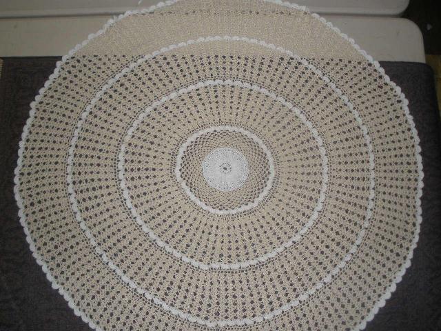 Nl-14w12 12 In. Handmade Indian Crochet Doily, Ivory