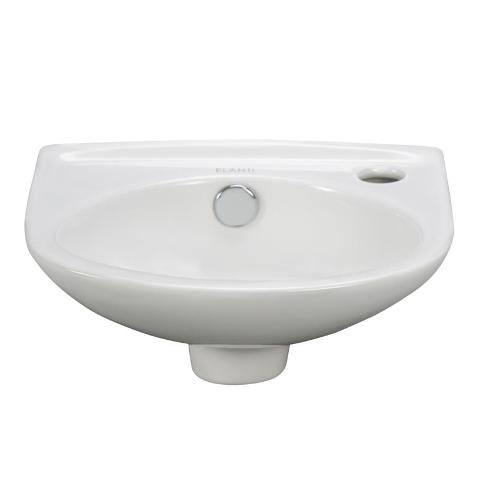 Porcelain Oval Wall Mounted Compact Sink