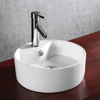 Porcelain Round Above Counter Bowl Sink