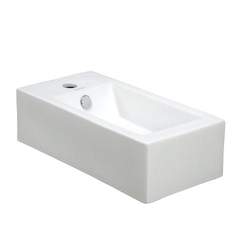 Porcelain Rectangle Wall Mounted Right Facing Sink