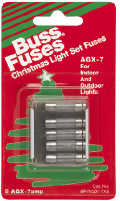 Bp-agx-7x5 7 Amp Agx Christmas Light Fuse, 5 Pack