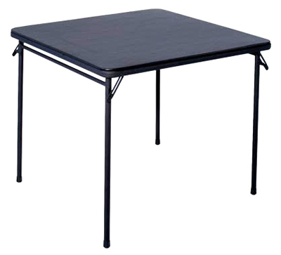 14-619-blk2 34 In. Square Black Folding Table