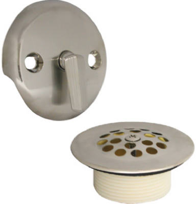 89242 Bath Drain Kit With Trip Lever Overflow Plate, Brushed Nickel