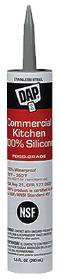 08660 9.8 Oz. Stainless Steel Silicone Kitchen Caulk