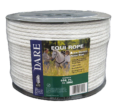 Dare Products 3095 4 Mm. X 656 Ft. Heavy Duty Polyethylene Braided Equip-rope, White