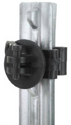 Dare Products 2550-25 T-post Pinlock Insulator, Black, 25 Count