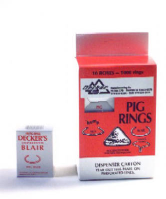 4 100 Pack No. 1 Pig Ring