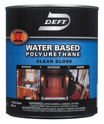 Deft Dft257-04 1 Quart Water Based Gloss Polyurethane