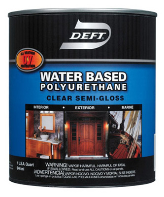 Deft Dft258-04 1 Quart Water Based Semi Gloss Polyurethane