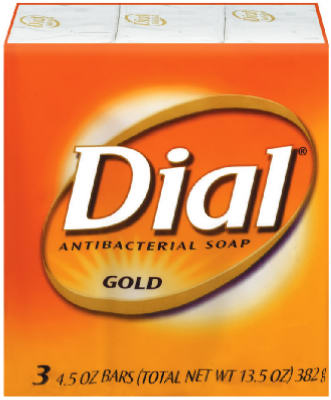 12402 4 Oz. Gold Antibacterial Soap Bars, 3 Pack