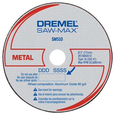 Sm510c Saw-max, 3 Pack, 3 In. Metal Cut Off Wheel