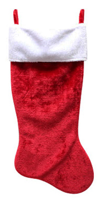 0102022zsacc 35 In. Red, With White Cuff, Plush Stocking