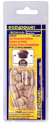 39433 0.31 In. Oak Mushroom Plug - 20 Pack