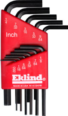 Eklind 10111 Short Arm Hex-l Key Set, 11 Piece