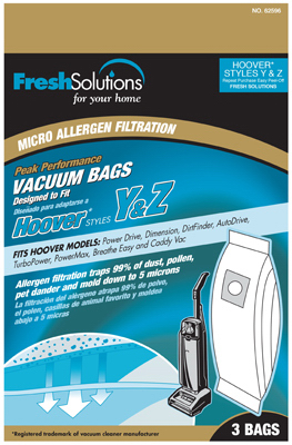 70366 Hoover Y & Z Vacuum Bag, 3 Pack