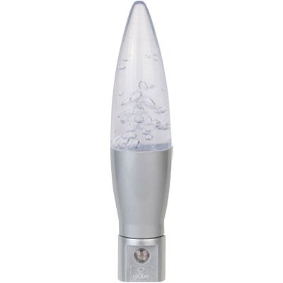 Globe Electric 9818401 Automatic Lava Lamp LED Night Light Silver