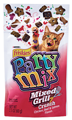23806 2.1 Oz. Party Mix Mixed Grill Crunch, Cat Treat