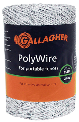 G62004 0.06 In. X 656 Ft. Polywire, Ultra White