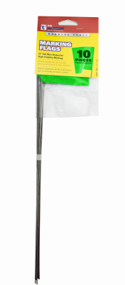 15067 15 In. Lime Fluorescent Marking Stake Flag, 10 Pack
