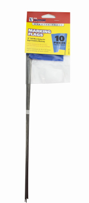 15068 15 In. Blue Fluorescent Marking Stake Flag, 10 Pack
