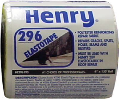 He296195 4 In. X 150 Ft. Elastotape, White Poly Glass Reinforcement Tape