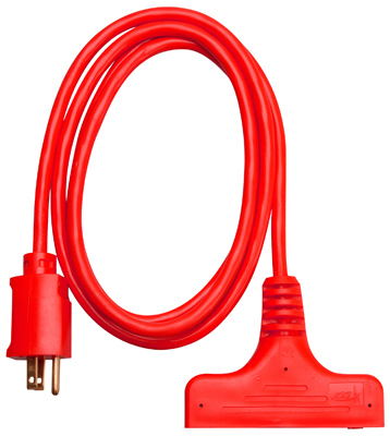 Master Electrician 04004me 6 Ft. Red 3 Outlet Extension Cord