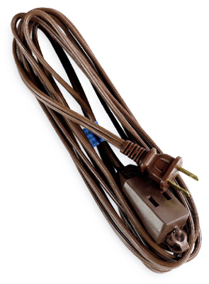 Master Electrician 09403me 12 Ft. Brown Polarized Cube Tap Extension Cord