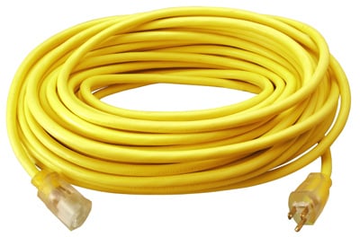 Master Electrician 02587me 25 Ft. Yellow Round Vinyl Extension Cord
