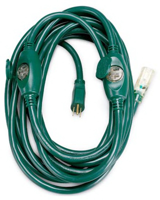 09001me 25 Ft. Green Outdoor Extension Cord