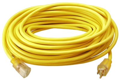 Master Electrician 02588me 50 Ft. Yellow Round Vinyl Extension Cord
