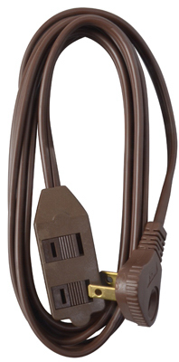 Master Electrician 09407me 7 Ft. Brown Vinyl Low Profile Extension Cord