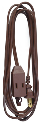 09402me 9 Ft. Brown Polarized Cube Tap Extension Cord