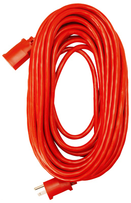 02407me 25 Ft. Red Round Vinyl Extension Cord