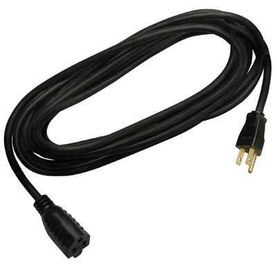 Master Electrician 02306me 15 Ft. Black Round Vinyl Extension Cord