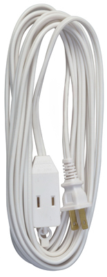 09414me 16-2 White Extension Cord - 15 Ft.