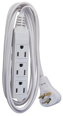 03517me 16-3 White Extension Cord - 6 Ft.
