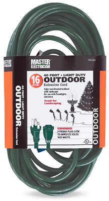 Master Electrician 02356-05me 16-3 Green Extension Cord - 40 Ft.