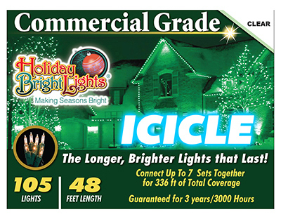 105bx-ic-cl 105 Light Clear Icicle Light Set