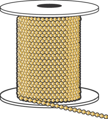 Hy-ko Products Kbc198br 100 Ft. No. 6 Yellow Brass Ball Chain