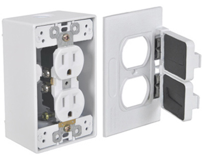 Hubbell Electrical Fcd35-w Duplex Outlet Kit, White