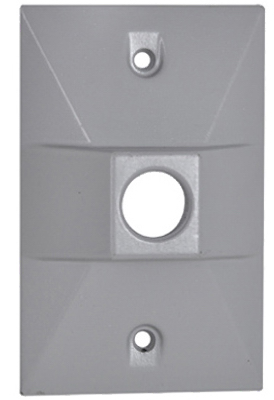 Hubbell Electrical Re-1 Rectangular Lampholder Cover, Gray