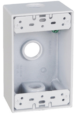 Hubbell Electrical Fsb50-3-w 1 Gang Rectangular Outlet Box, White